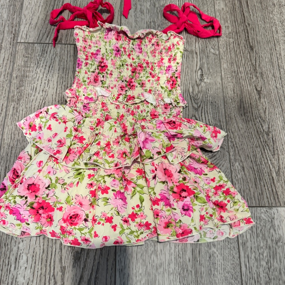 Katie J NYC Girls Emerson Dress Vacay Floral Size Small (7-8) New Condition!